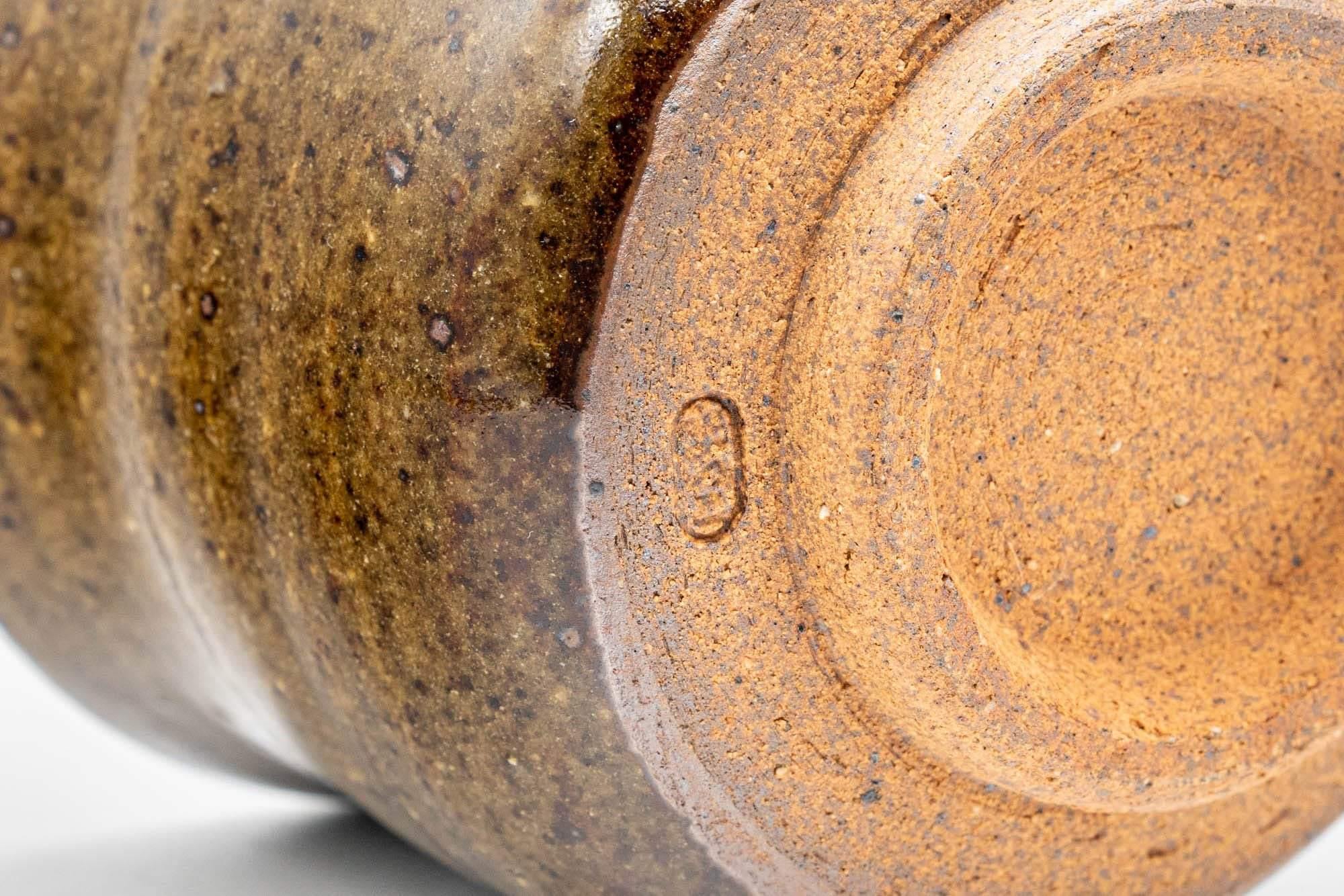 Japanese Teacup - Brown Glazed Tulip-Shaped Yunomi - 170ml