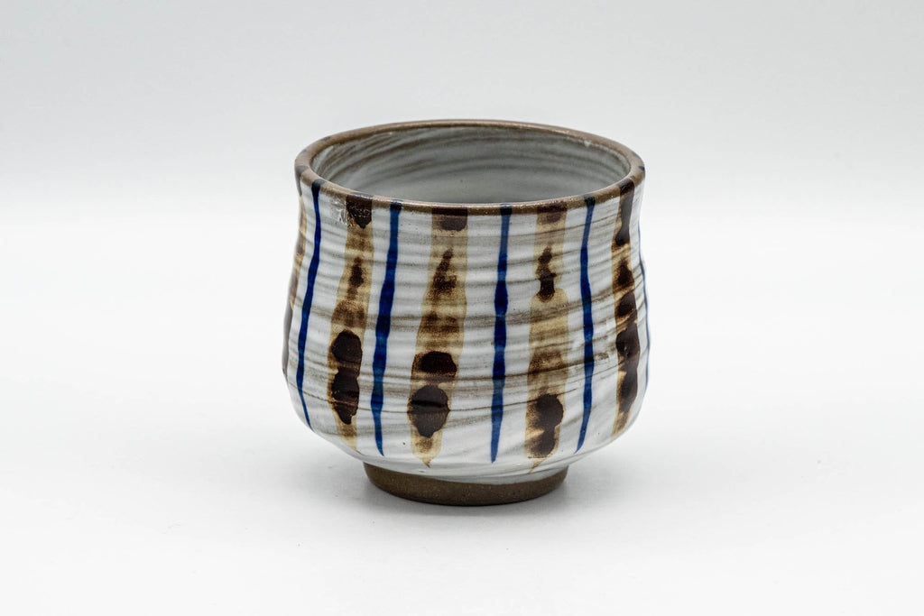 Japanese Teacup - Brush-Glazed Striped Yunomi - 140ml
