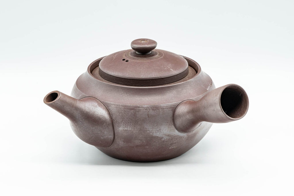 Japanese Kyusu - Large Banko-yaki 萬古焼 Teapot with Floral Motif - 500ml