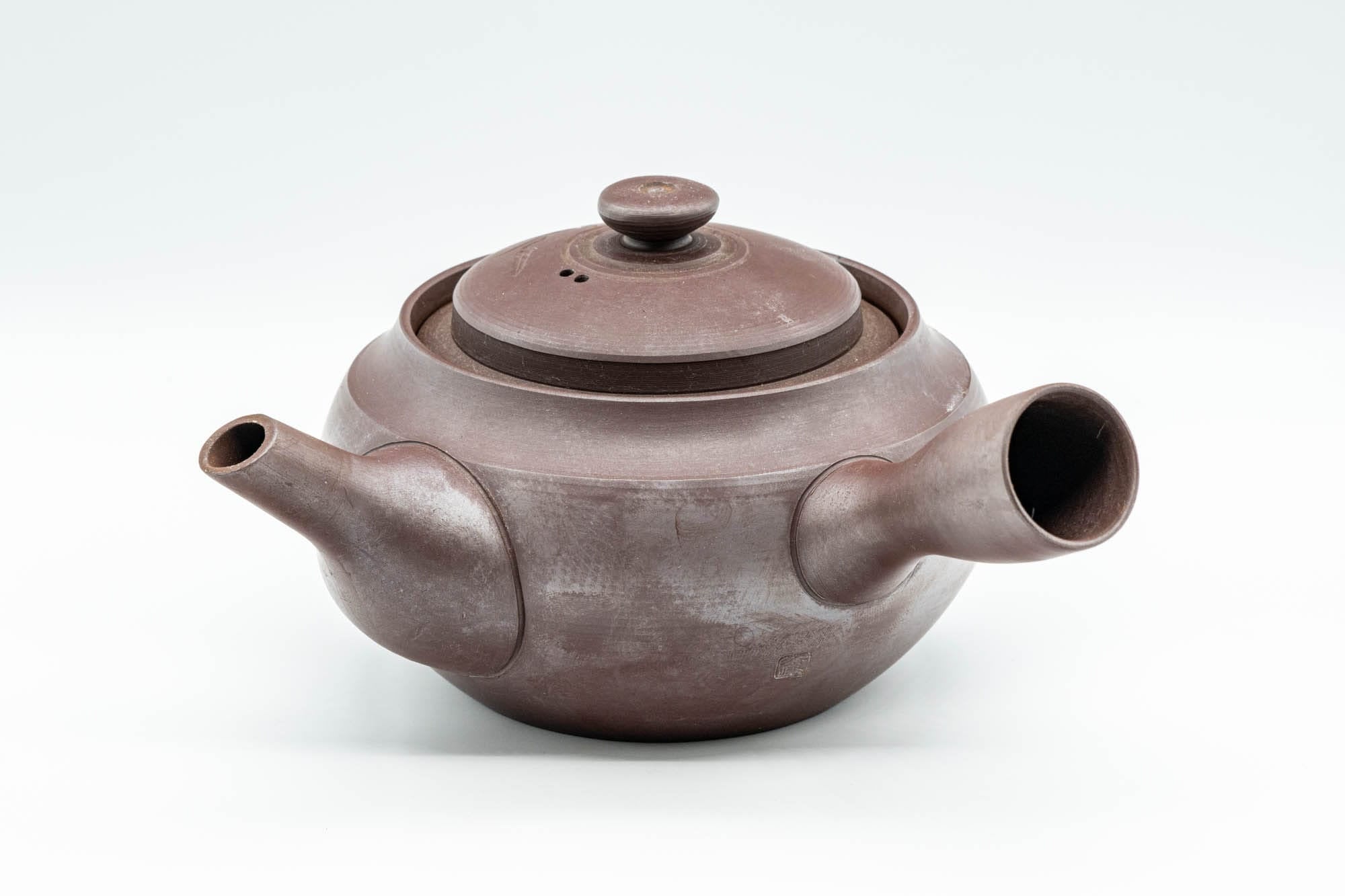 Japanese Kyusu - Large Banko-yaki 萬古焼 Teapot with Floral Motif - 500ml
