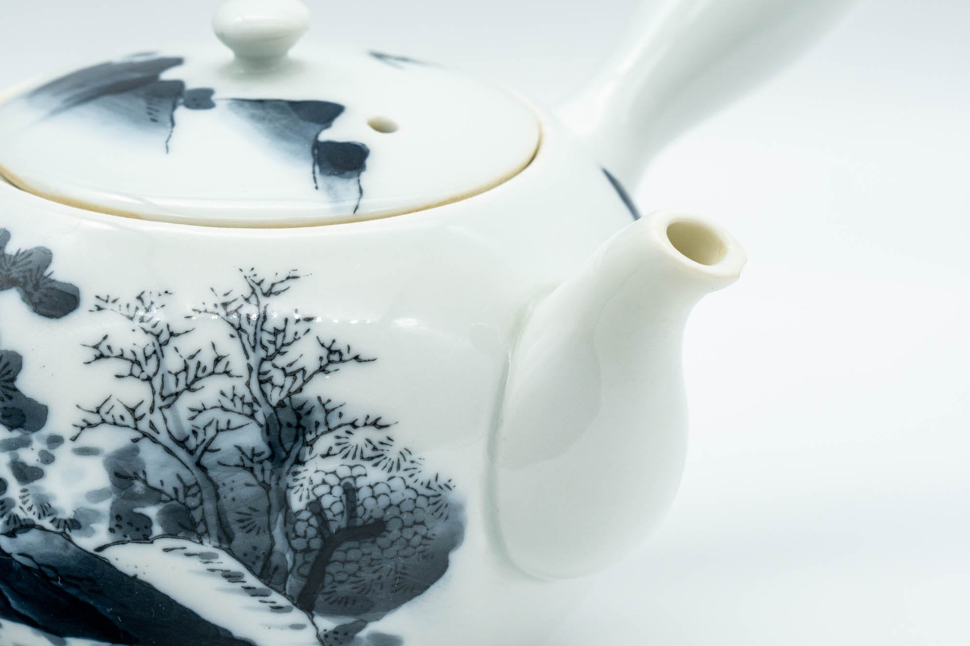 Japanese Kyusu - Porcelain Arita-yaki Debeso Teapot - 240ml