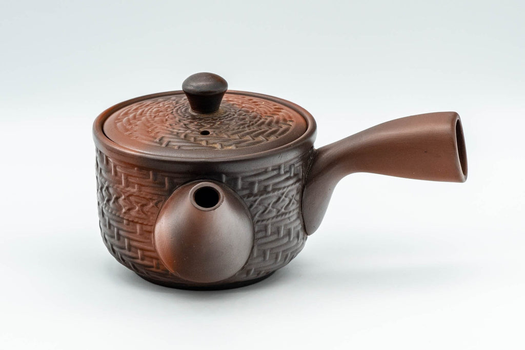 Japanese Kyusu - Basket-patterned Tokoname-yaki Teapot - 275ml