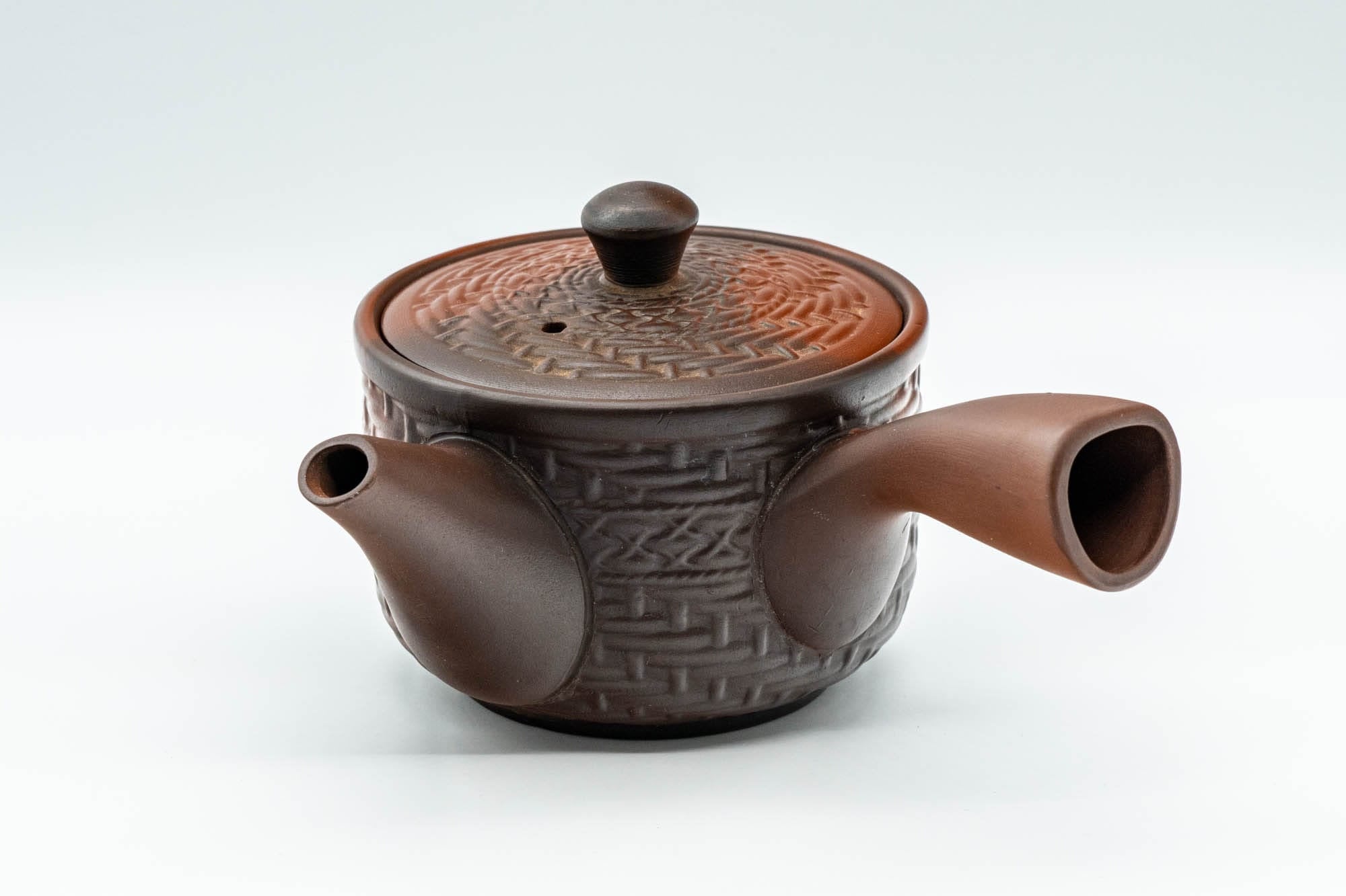 Japanese Kyusu - Basket-patterned Tokoname-yaki Teapot - 275ml