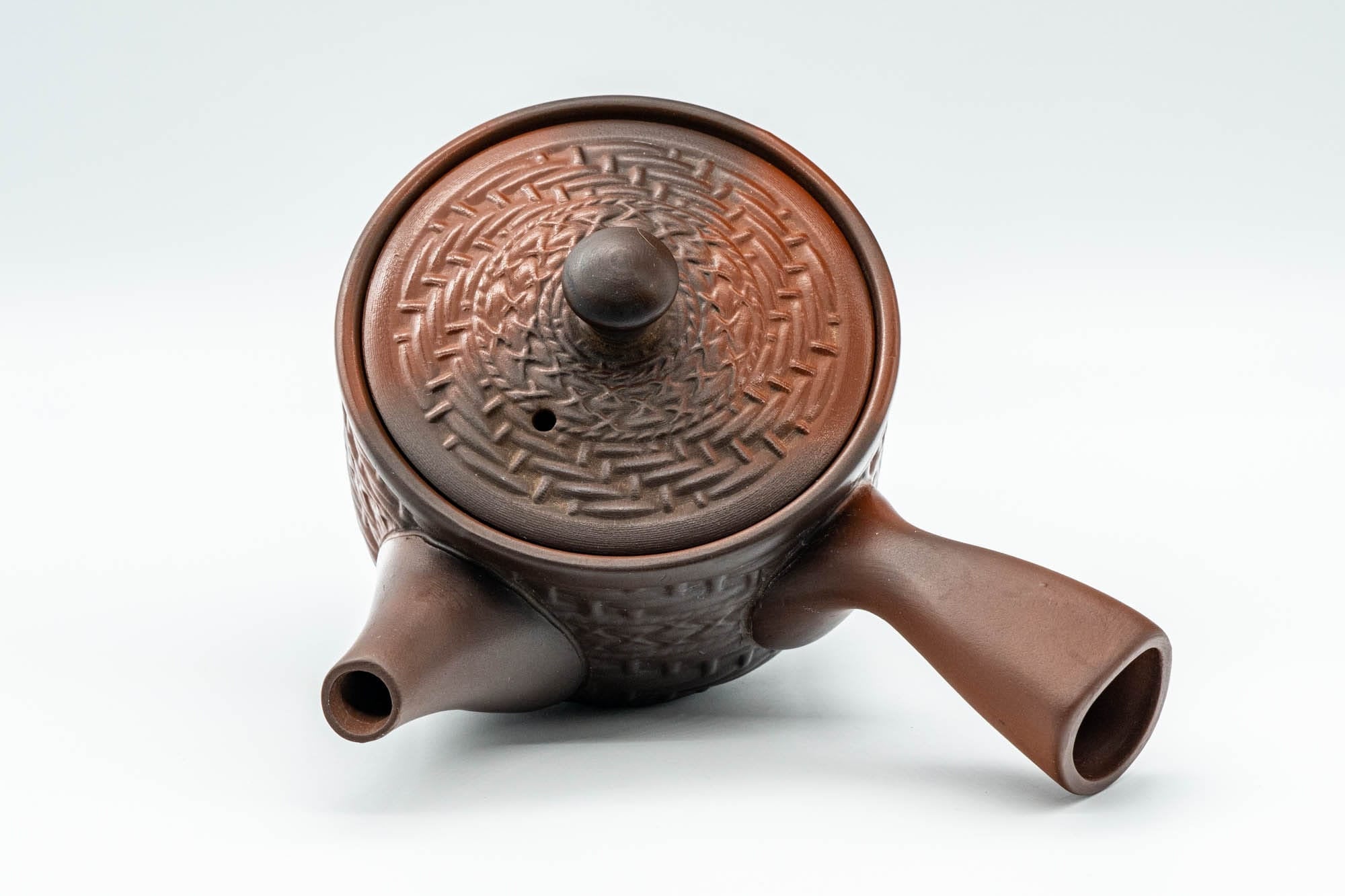 Japanese Kyusu - Basket-patterned Tokoname-yaki Teapot - 275ml