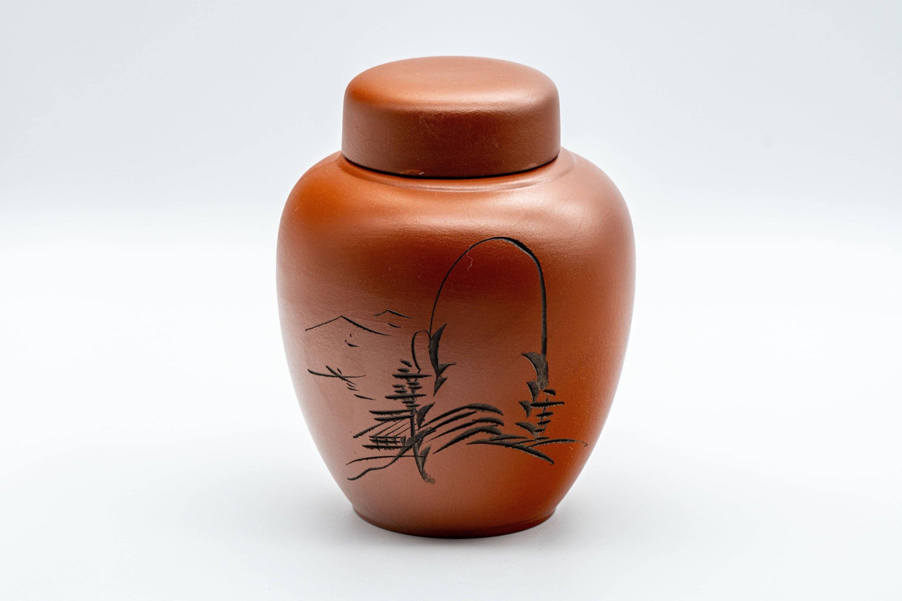 Japanese Chatsubo - 茶壺 Mountainous Tokoname-yaki Tea Jar - 450ml
