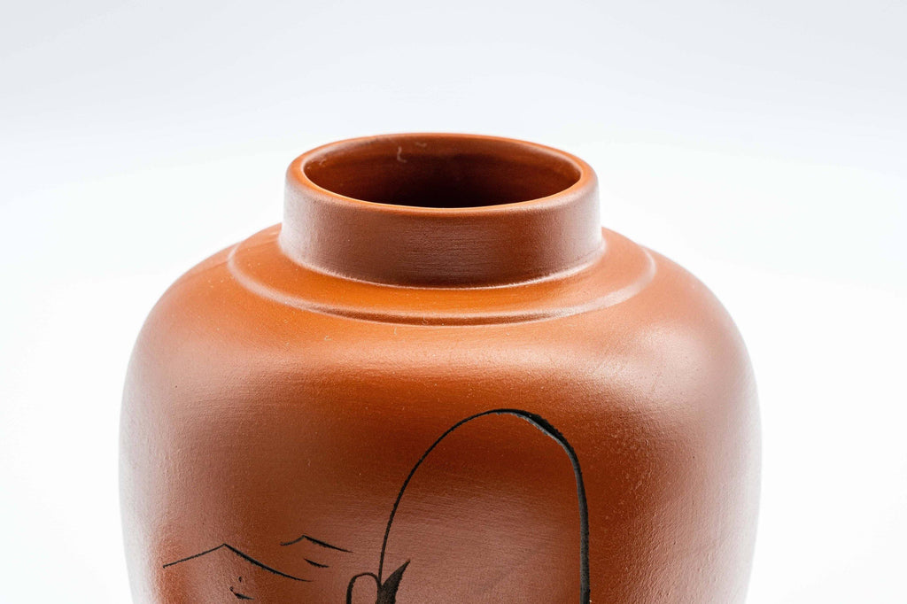 Japanese Chatsubo - 茶壺 Mountainous Tokoname-yaki Tea Jar - 450ml