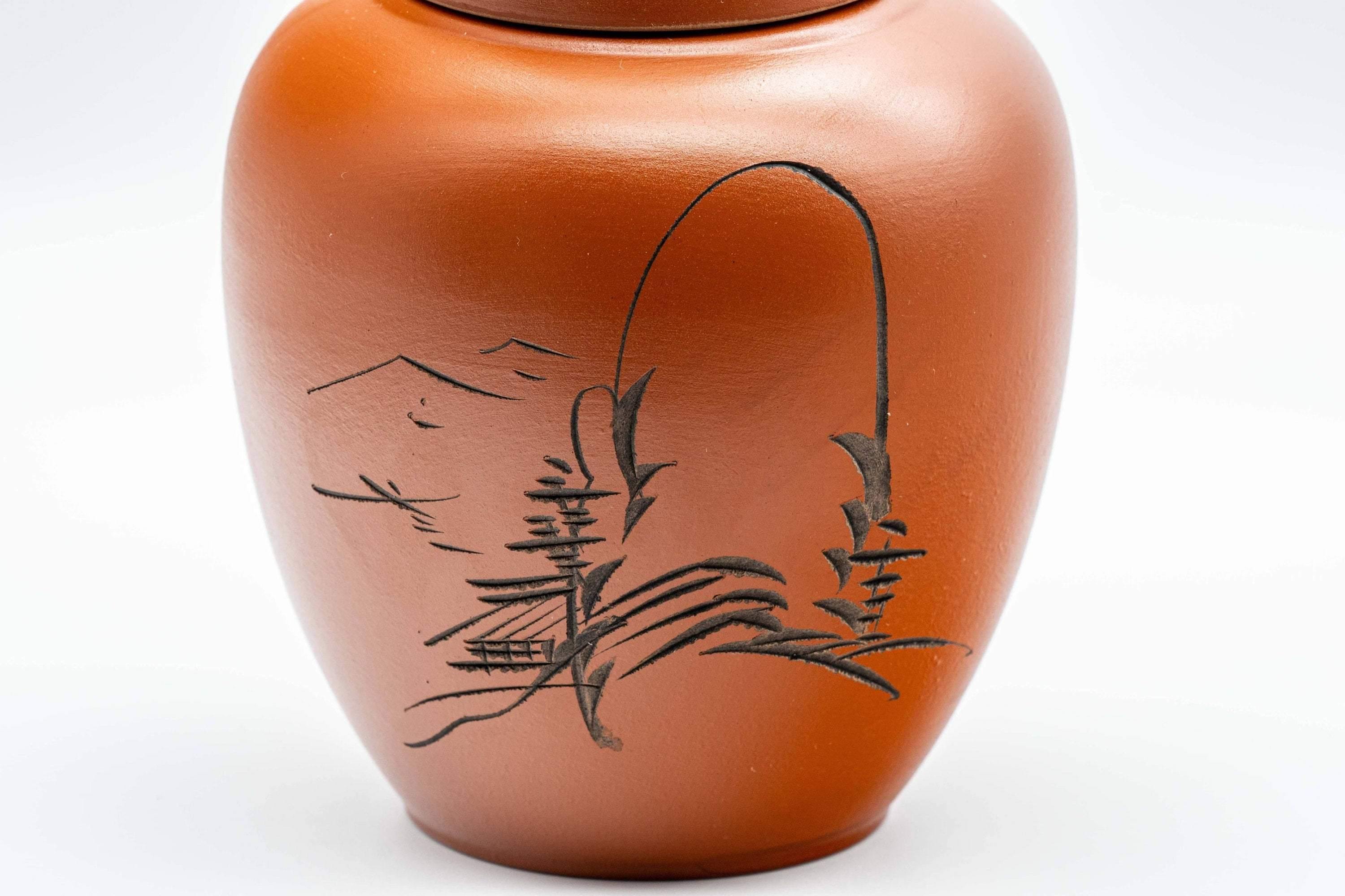 Japanese Chatsubo - 茶壺 Mountainous Tokoname-yaki Tea Jar - 450ml