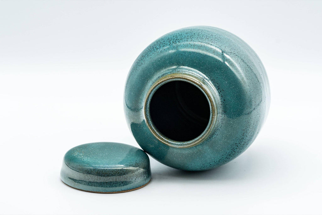 Japanese Chatsubo - Turquoise Agano-yaki Tea Jar - 400ml