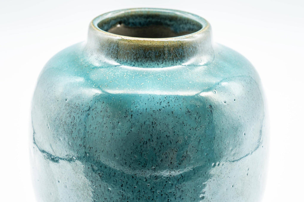 Japanese Chatsubo - Turquoise Agano-yaki Tea Jar - 400ml