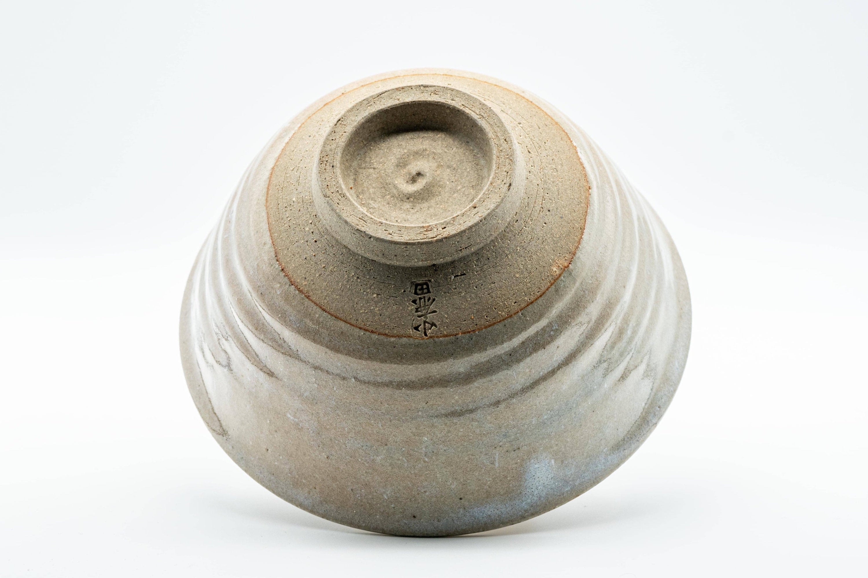 Japanese Matcha Bowl - Beige Drip-Glazed Hatazori-gata Chawan - 450ml