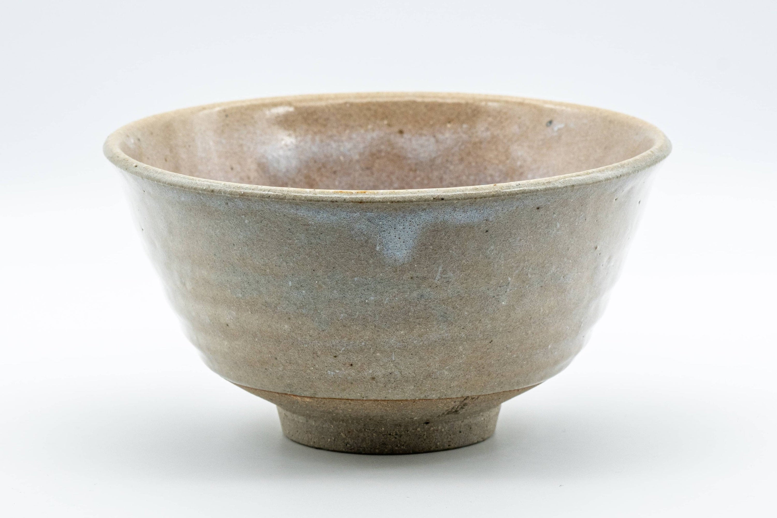 Japanese Matcha Bowl - Beige Drip-Glazed Hatazori-gata Chawan - 450ml