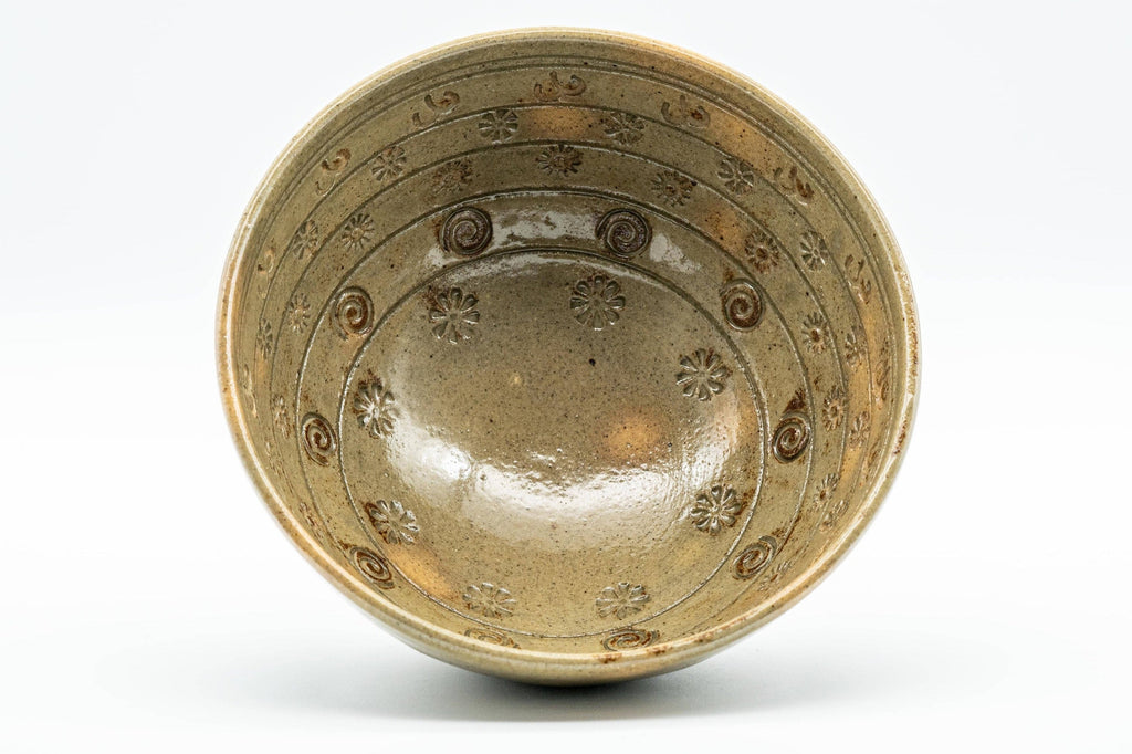 Japanese Matcha Bowl - Floral Gohonte Sugi-nari Chawan - 350ml