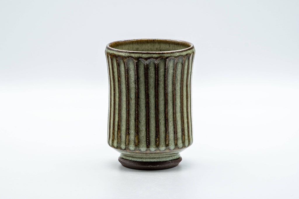 Japanese Teacup - Green Striped Dojimara-gata Yunomi - 170ml