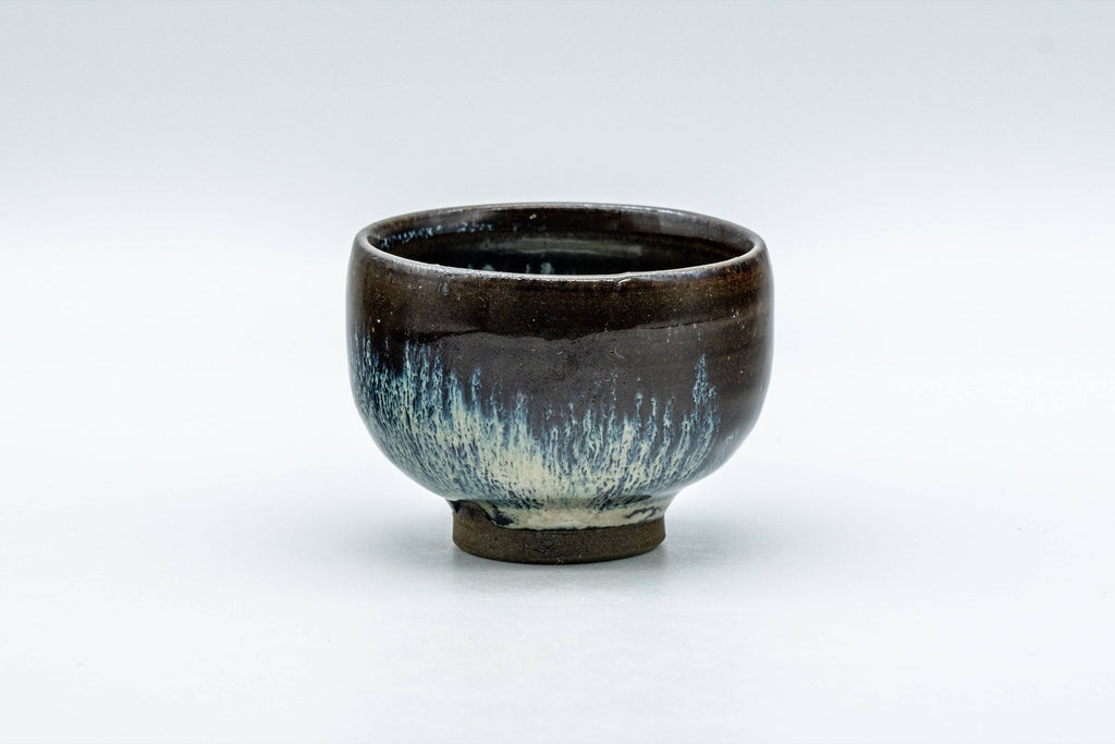 Japanese Teacup - Tenmoku Nagashi Glazed Guinomi - 50ml