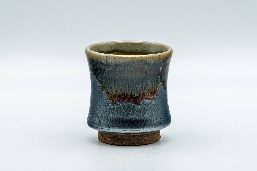 Japanese Teacup - Matte Black Drip Glazed Guinomi - 45ml