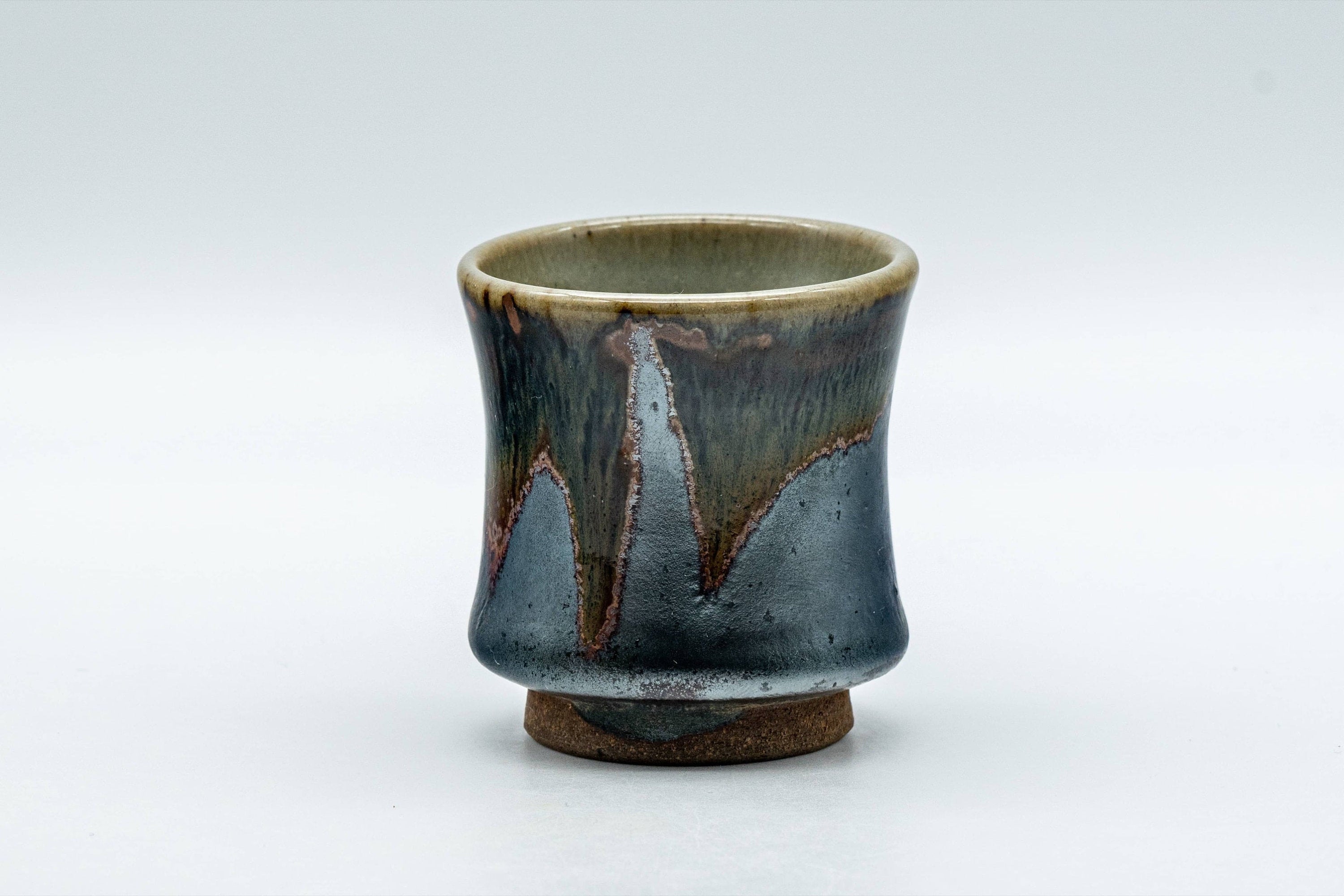 Japanese Teacup - Matte Black Drip Glazed Guinomi - 45ml