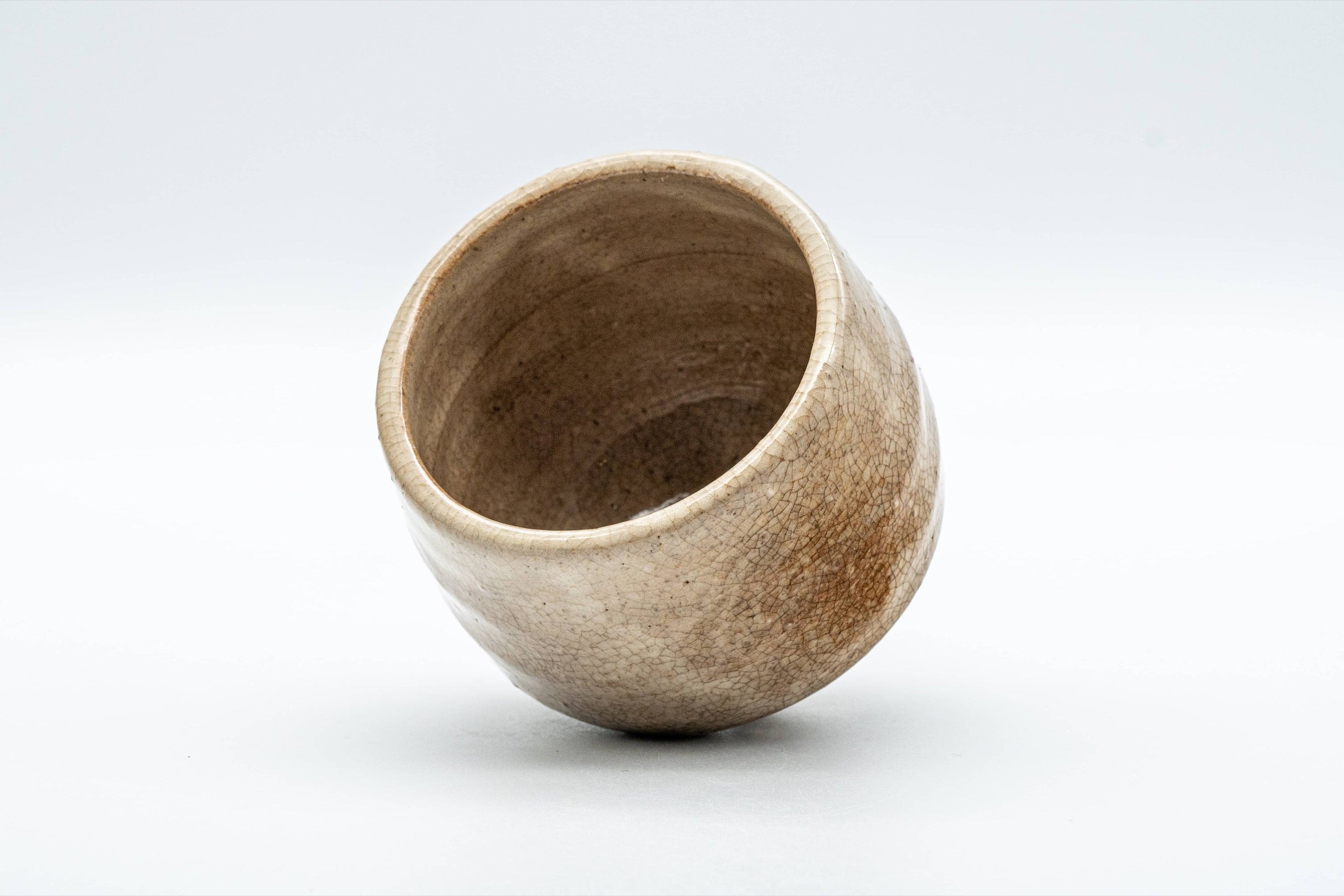 Japanese Teacup - Beige Drip-Glazed Yunomi - 180ml