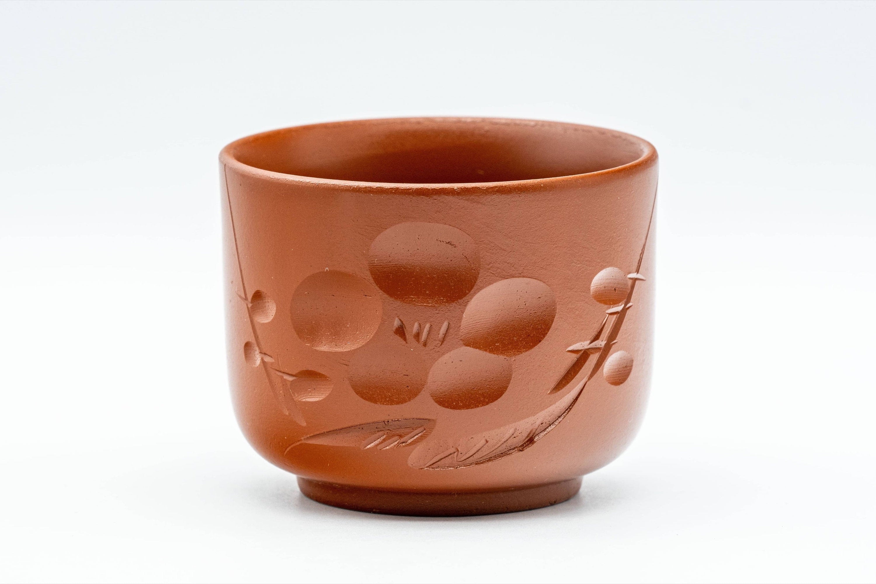Japanese Teacups - Pair of Plum Blossoms Tsutsu-gata Tokoname-yaki Yunomi - 100ml