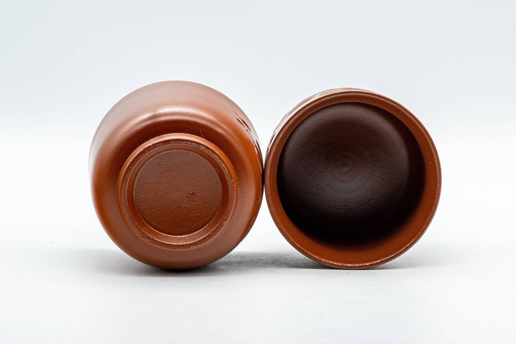 Japanese Teacups - Pair of Plum Blossoms Tsutsu-gata Tokoname-yaki Yunomi - 100ml