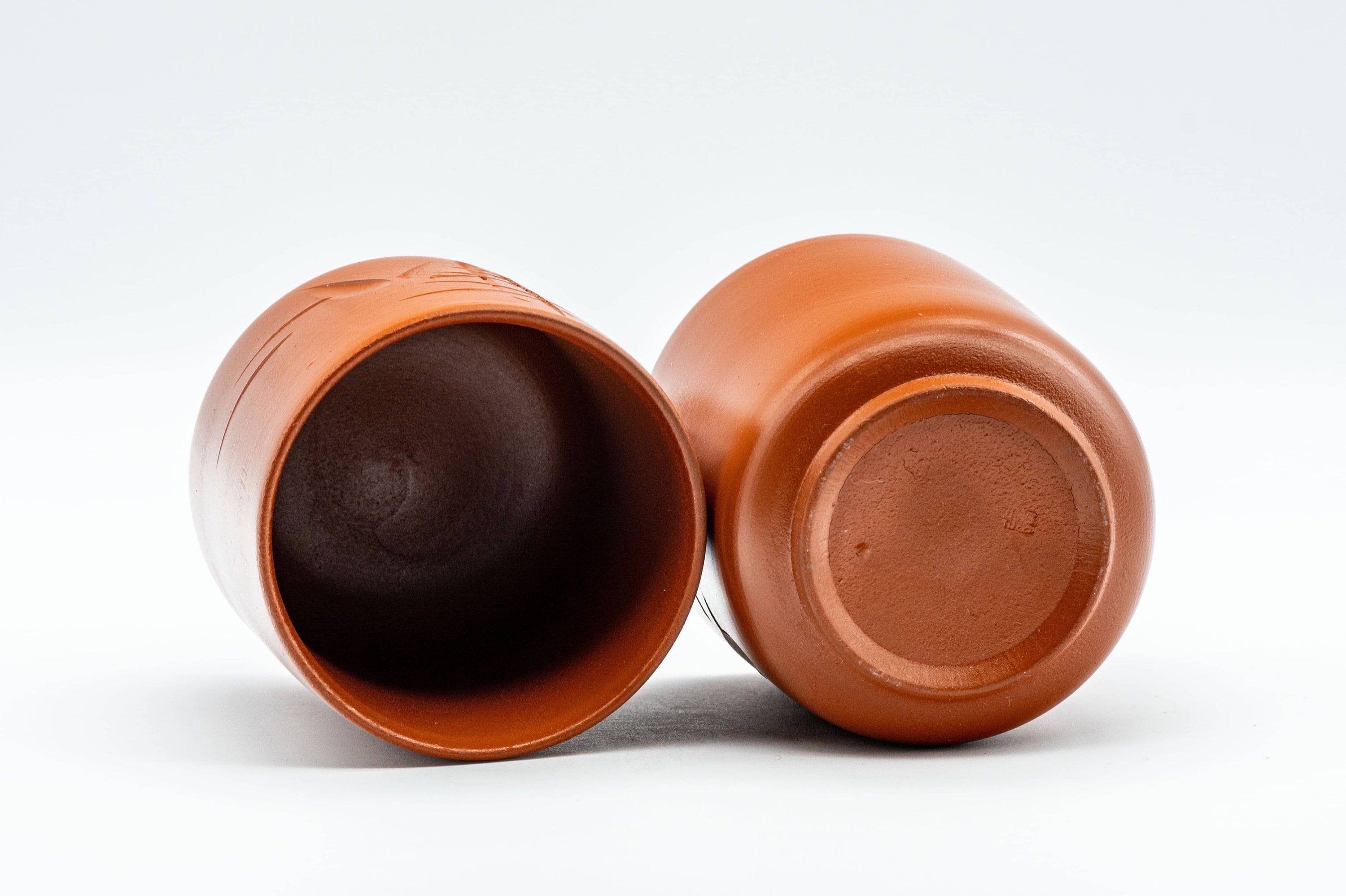 Japanese Teacup - Pair of Bamboo Tokoname-yaki Yunomi - 140ml