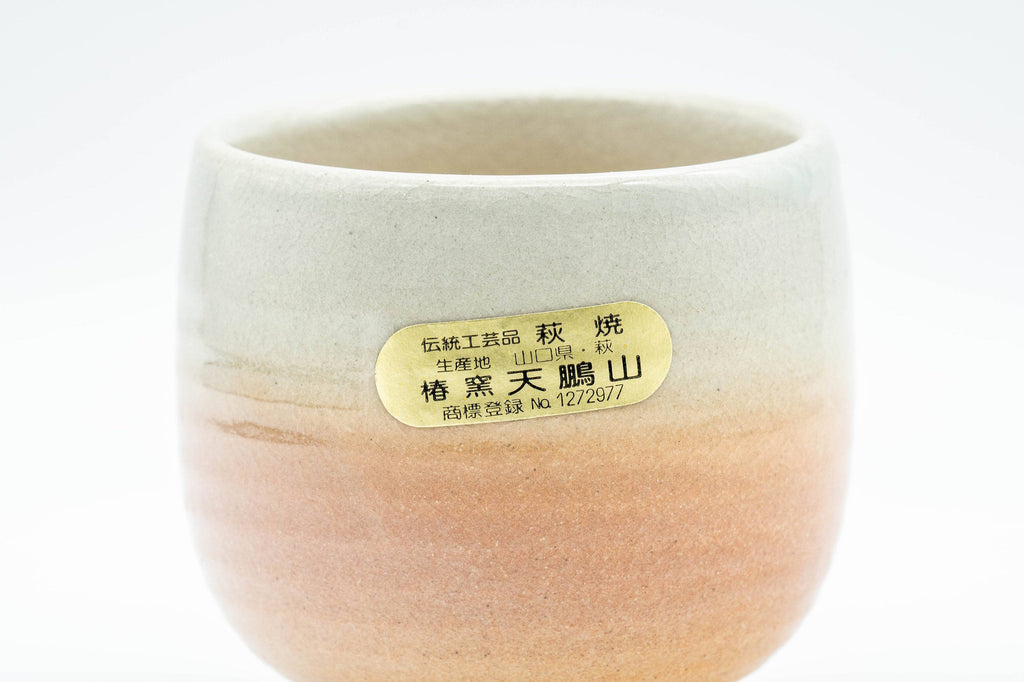 Japanese Teacup - 天鵬山 Tsubaki Kiln 椿窯 Gohonte Hagi-yaki Senchawan - 110ml