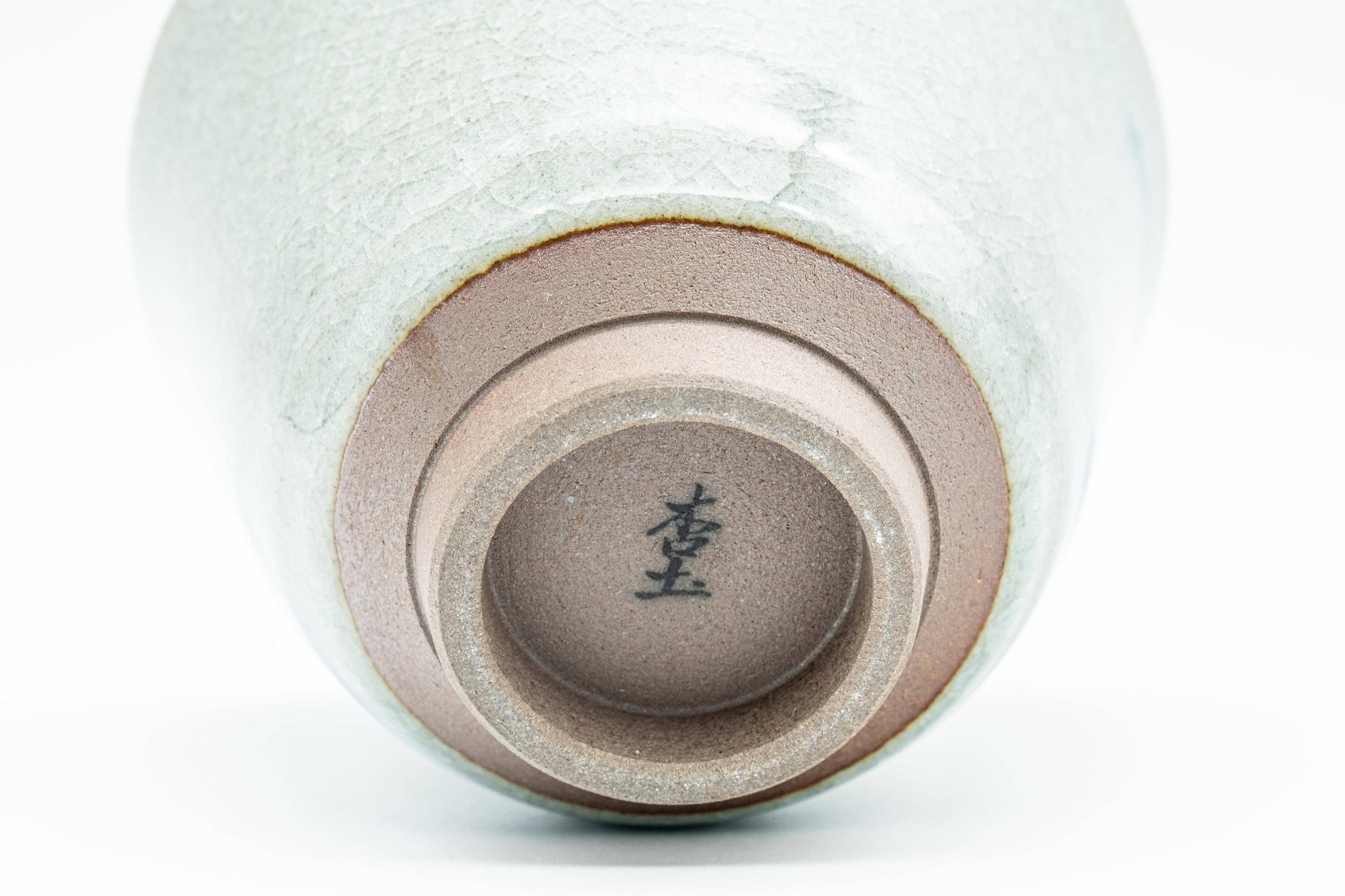 Japanese Teacup - Egret Snowflake Celadon Glazed Yunomi - 140ml