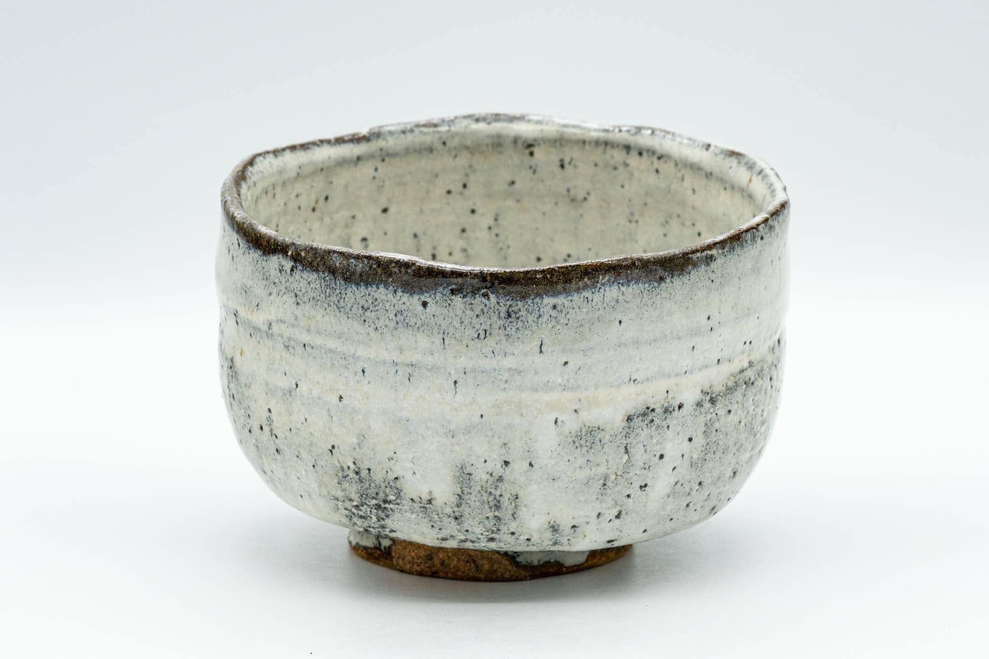 Japanese Matcha Bowl - Wabi-Sabi White Glazed Chawan - 400ml