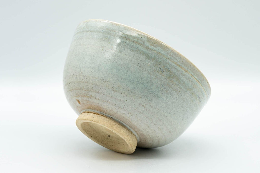 Japanese Matcha Bowl - White Drip-Glazed Chawan - 400ml