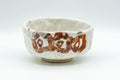 Japanese Matcha Bowl - White Shino Glazed Wabi-Sabi Chawan - 300ml