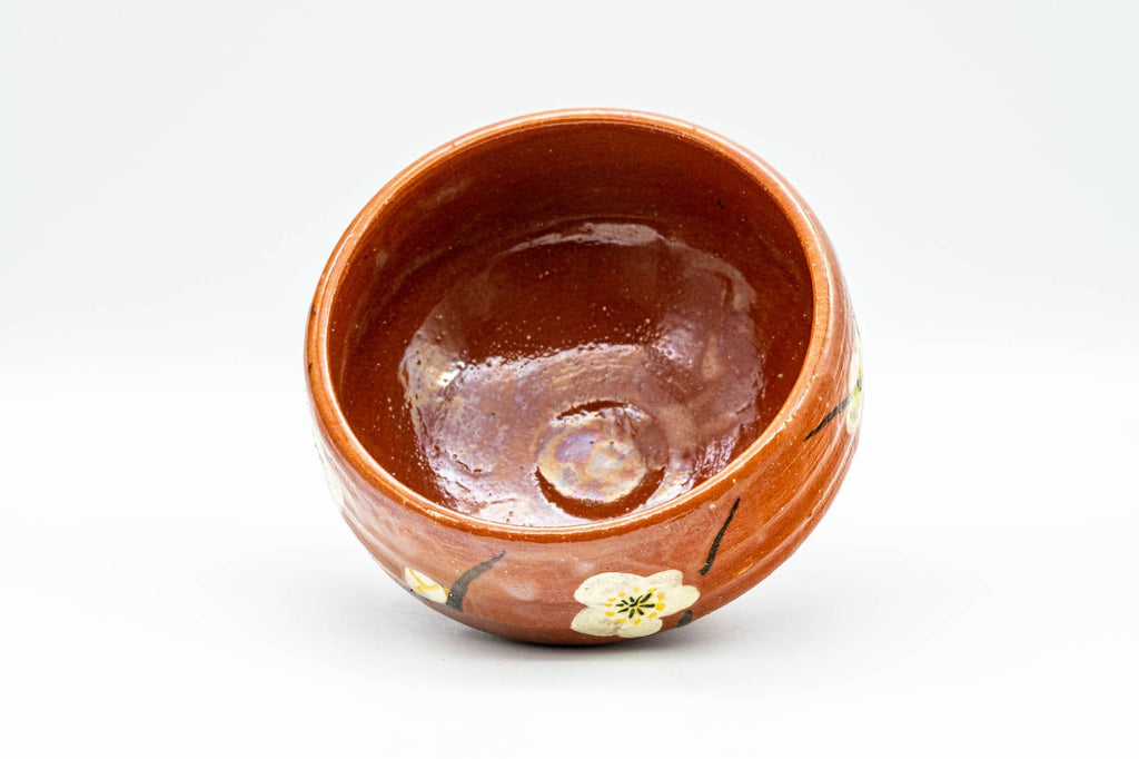 Japanese Matcha Bowl - Red Ume Hantsutsu-gata Chawan - 300ml