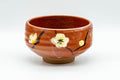Japanese Matcha Bowl - Red Ume Hantsutsu-gata Chawan - 300ml