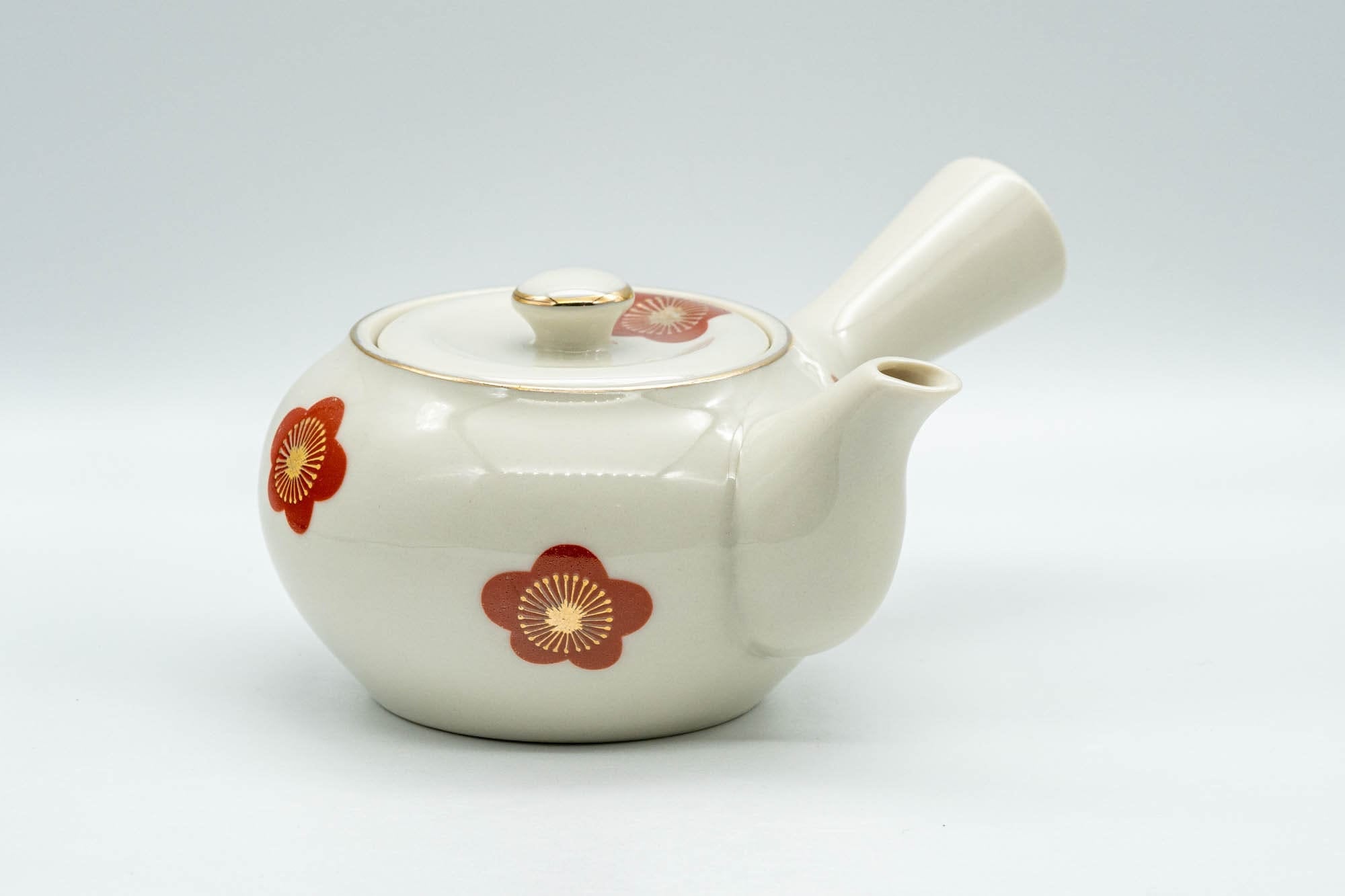 Japanese Kyusu - Floral Kutani-yaki Debeso Teapot - 275ml