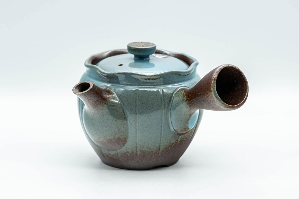 Japanese Kyusu - Teal Blue Glazed Banko-yaki Teapot - 300ml