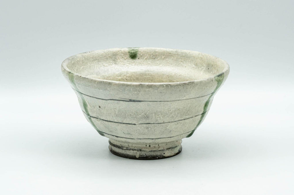 Japanese Matcha Bowl - White Textured Ido-gata Chawan - 200ml