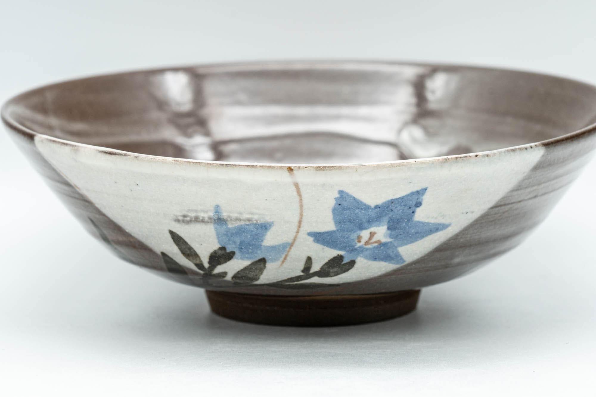 Japanese Matcha Bowl - Floral White Glazed Summer Chawan - 150ml