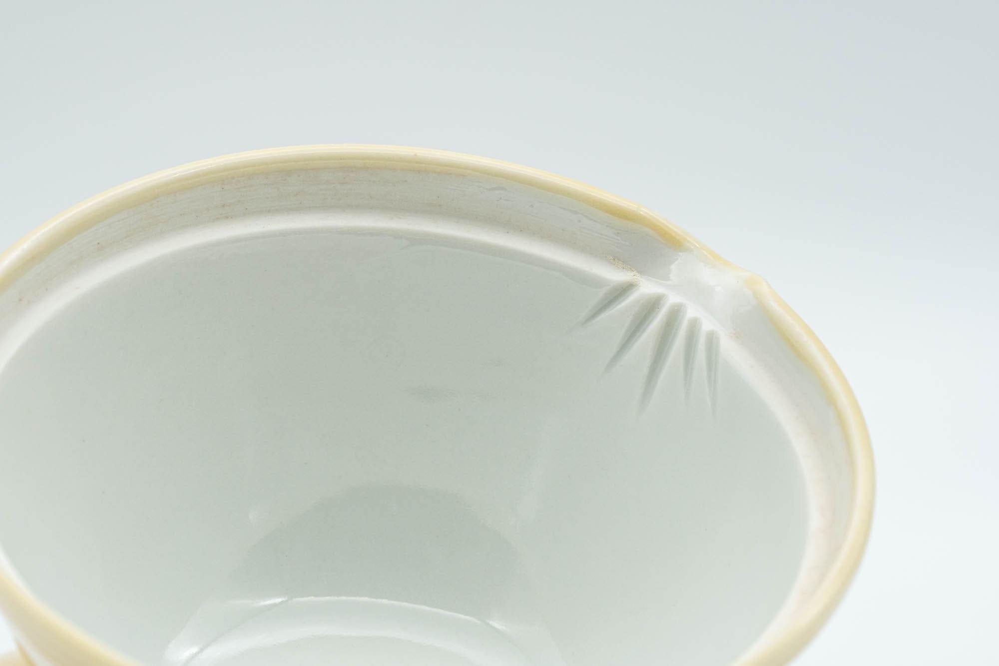 Japanese Shiboridashi - 朝日焼 Asahi-yaki Beige Porcelain Teapot - 100ml