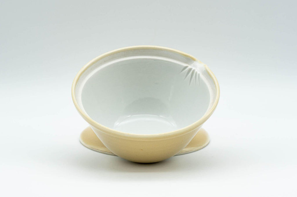 Japanese Shiboridashi - 朝日焼 Asahi-yaki Beige Porcelain Teapot - 100ml