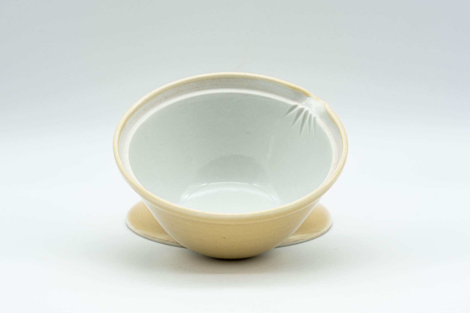 Japanese Shiboridashi - 朝日焼 Asahi-yaki Beige Porcelain Teapot - 100ml