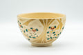 Japanese Matcha Bowl - Floral Sugi-nari Kyo-yaki Chawan - 350ml