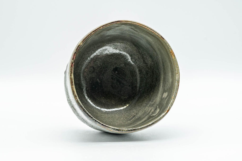 Japanese Matcha Bowl - Green Drip-Glazed Wabi-Sabi Winter Chawan - 300ml