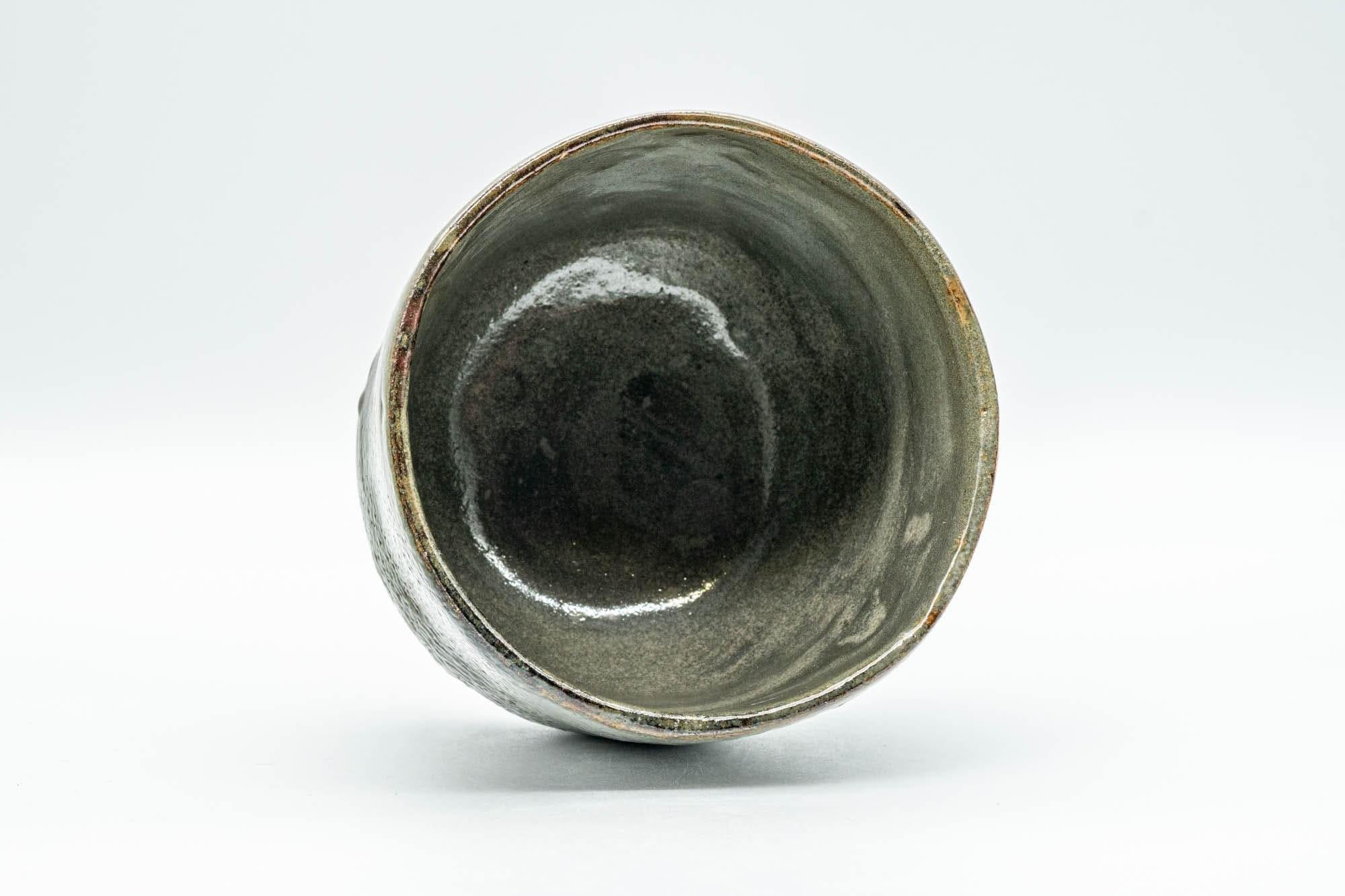 Japanese Matcha Bowl - Green Drip-Glazed Wabi-Sabi Winter Chawan - 300ml