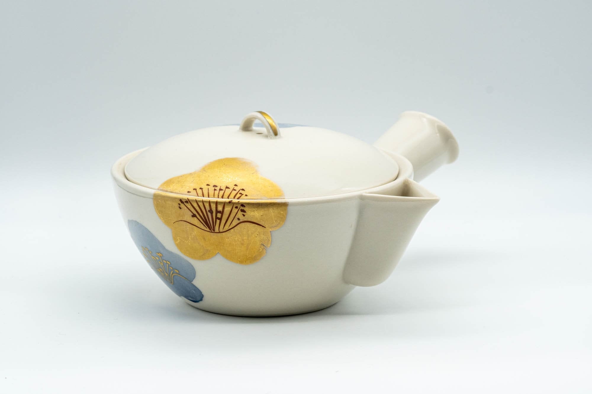 Japanese Kyusu - Floral Porcelain Debeso Teapot - 400ml