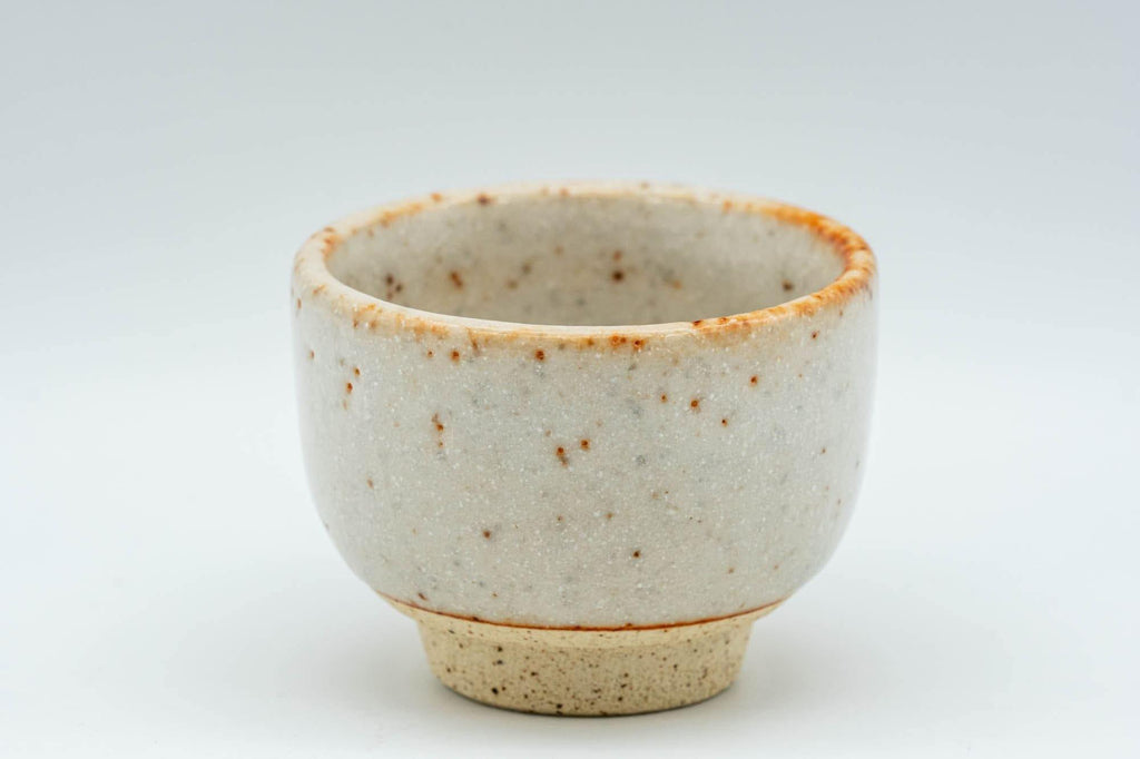Japanese Teacups - Set of 3 Orange, White, and Grey-Green Guinomi - 35ml