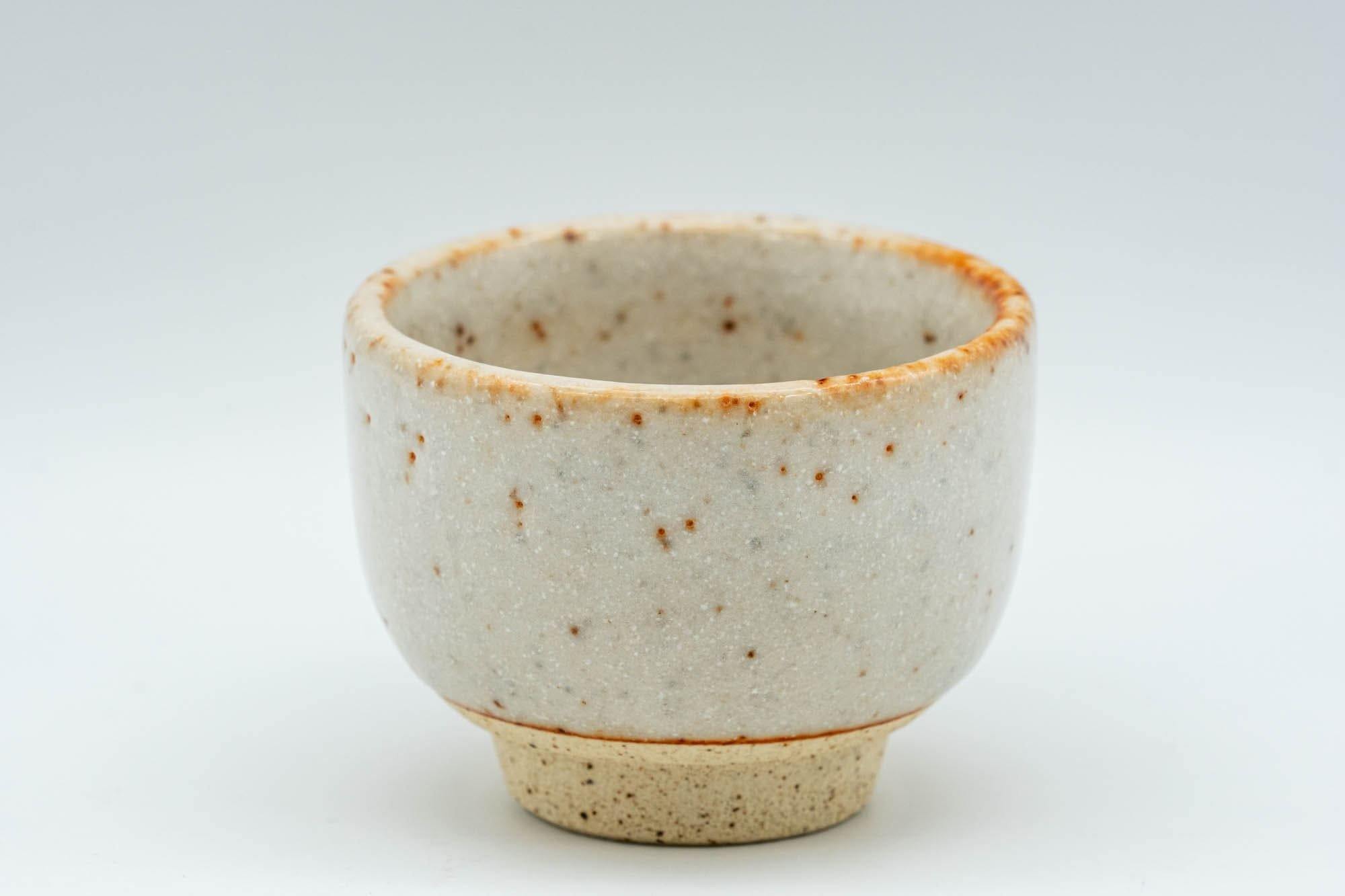 Japanese Teacups - Set of 3 Orange, White, and Grey-Green Guinomi - 35ml