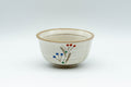 Japanese Teacup - Floral White Glazed Guinomi - 50ml