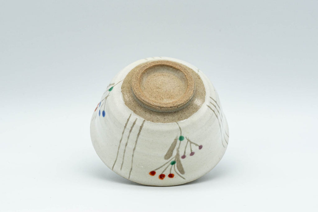 Japanese Teacup - Floral White Glazed Guinomi - 50ml