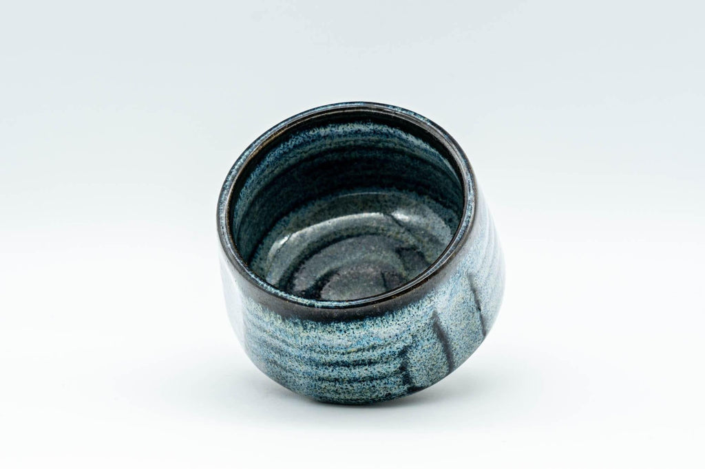 Japanese Teacup - Blue Hare's Fur Glazed Yunomi - 80ml
