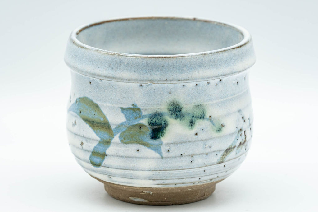 Japanese Teacup - Spiral White Glazed Yunomi - 160ml