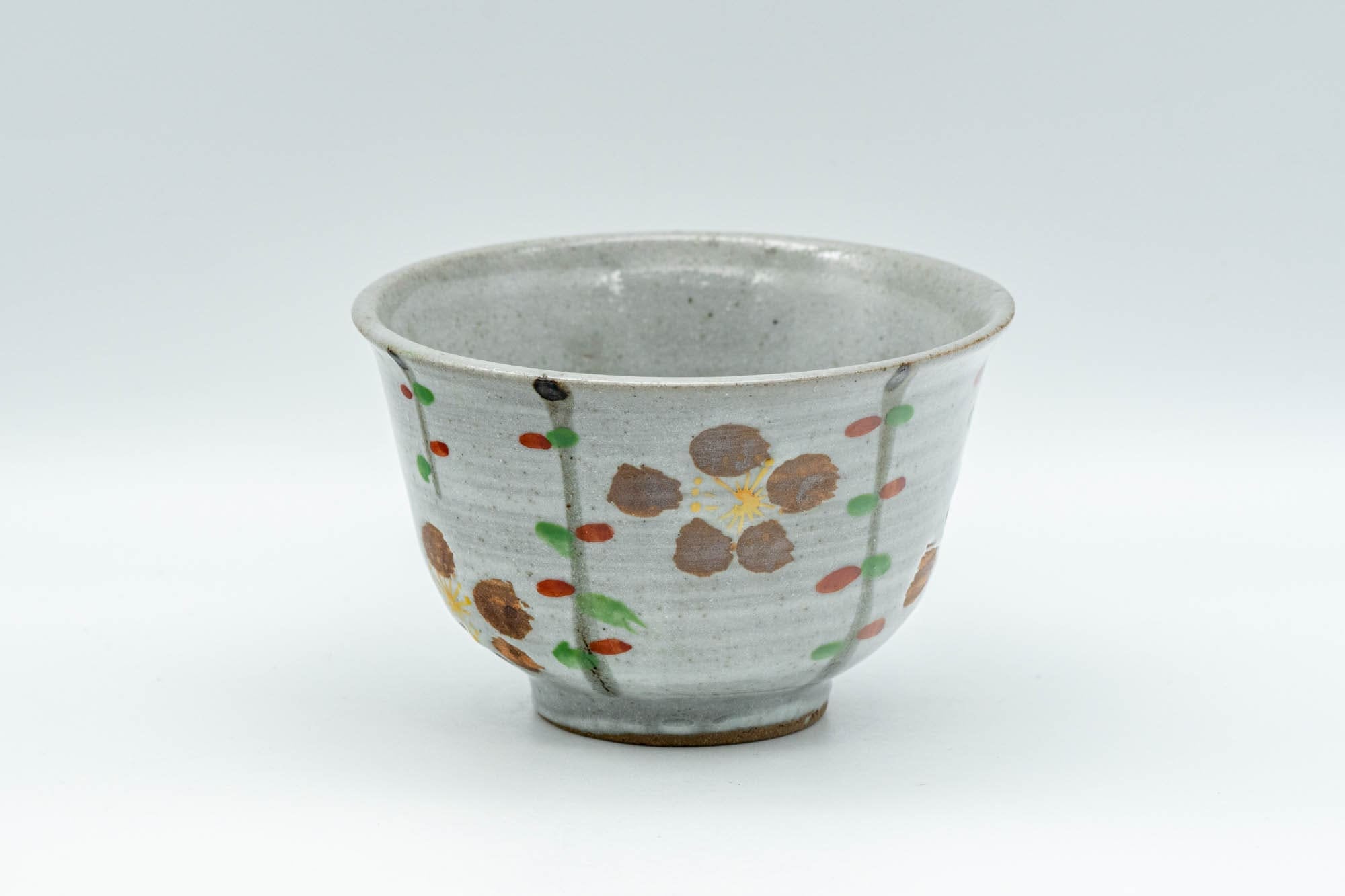 Japanese Teacup - Floral Grey Yunomi - 150ml