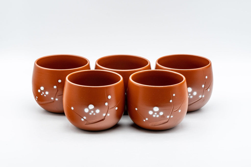 Japanese Teacup - Plum Blossoms Tokoname-yaki Yunomi - 125ml